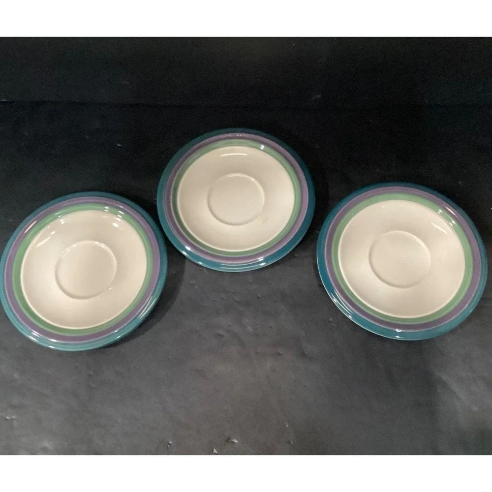 Pfaltzgraff‎ Mountain Shadow Teacup & Saucers, Set of 3, Vintage Tableware